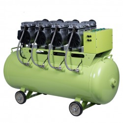 Greeloy GA-64 2400W 120L Silent Oil Free Air Compressor for 6 Dental Chairs Piston Type