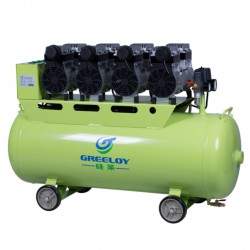 Greeloy GA-64 2400W 120L Silent Oil Free Air Compressor for 6 Dental Chairs Piston Type