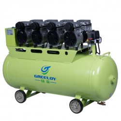 Greeloy GA-64 2400W 120L Silent Oil Free Air Compressor for 6 Dental Chairs Piston Type