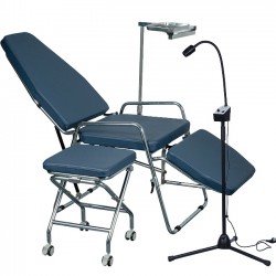 Greeloy GU-P101 Portable Dental Chair + Folding Operating Light + Movable Foldable Stool