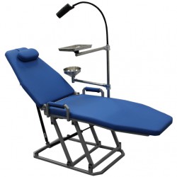 Greeloy GU-P109 Dental Portable Chair Movable Folding Chair with LED Cold Light Exam Lampe