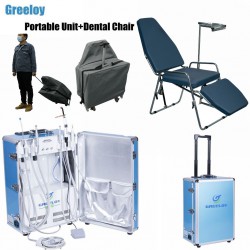 Greeloy GU-P206 Dental Portable Unit + Foldable Chair + Storage Bag Kit