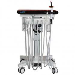 Greeloy GU-P302S Adjustable Mobile Dental Delivery Cart Unit with Curing Light & Scaler Handpiece