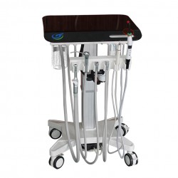 Greeloy GU-P302S Mobile Dental Cart Treatment Unit+ Curing Light + Scaler Handpiece+ Air Compressor