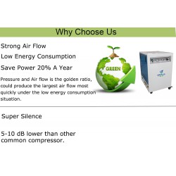 Greeloy® GA-61XY 600W Oil Free Air Compressor with Dryer and Silent Cabinet