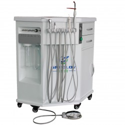 Greeloy®GU-P212 Mobile Dental Delivery Cart Unit with Curing Light & Scaler Handpiece