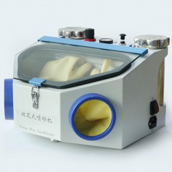 JG-218 Dental Lab Sandblasting Machine Laboratory Sandblaster Twin-Pen