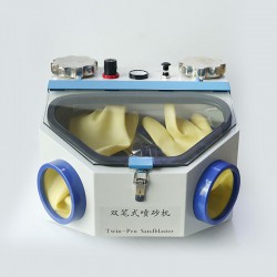 JG-218 Dental Lab Sandblasting Machine Laboratory Sandblaster Twin-Pen