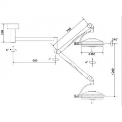 KWS KD-2036D-2 108W Dental Ceiling LED Lamp Shadowless Surgical Medical Exam Light
