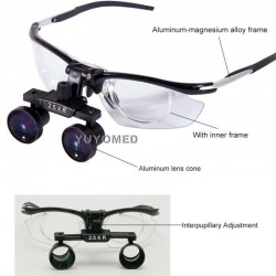 2.5X Dental Binocular Loupe Medical Surgical Glasses Antifogging