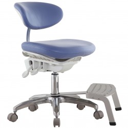 QIYUAN QY DS-PB1 Dental Operator Stool Chair Seat with Foot Base PU Leather
