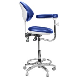 QY-600M-B2 Mobile Dental Assistant Stool Dental Operator Chair with Armrest 360° Rotation
