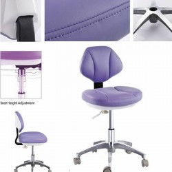 QY-D-90G Dental Assistant Hygienist Chair Dental Operator Stool Microfiber Leather