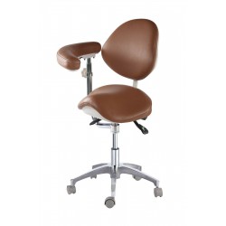 QY-D-MA Dental Operator Saddle Chair Ergonomic Saddle Stool with Armrest & Backrest