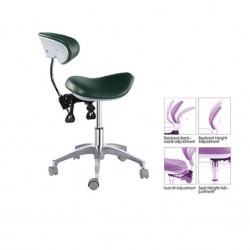 QY-MA1-S Dental Operator Saddle Chair PU Leather Dentist Hygienist Stool Adjustable