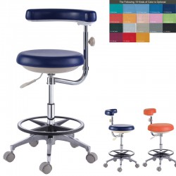 QY500(N) Dental Operator Stool Doctor Dentist Assistant Nurse Seating Saddle Chair PU Leather