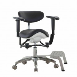 SDS-PB1 Dental Microscope Stool Surgeon Stool Operator Operator Chair with Foot Base & Armrest
