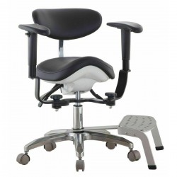 SDS-PB1 Dental Microscope Stool Surgeon Stool Operator Operator Chair with Foot Base & Armrest