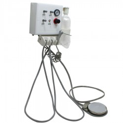 Wall-mounted Dental Turbine Unit with 3-way Syringe+ 2 Handpiece Tubes