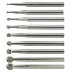 10Pcs FG 1/4 1/2 1 2 3 4 5 6 7 8# Dental Friction Grip Shank Round Carbide Burs