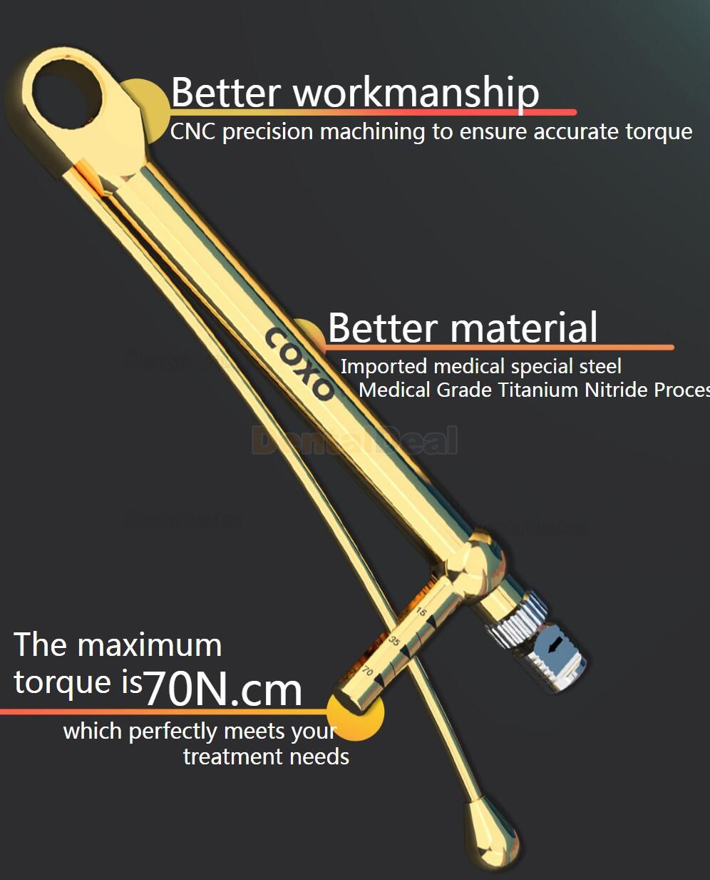 YUSENDENT COXO C-TW2 Universal Dental Implant Torque Wrench Kit