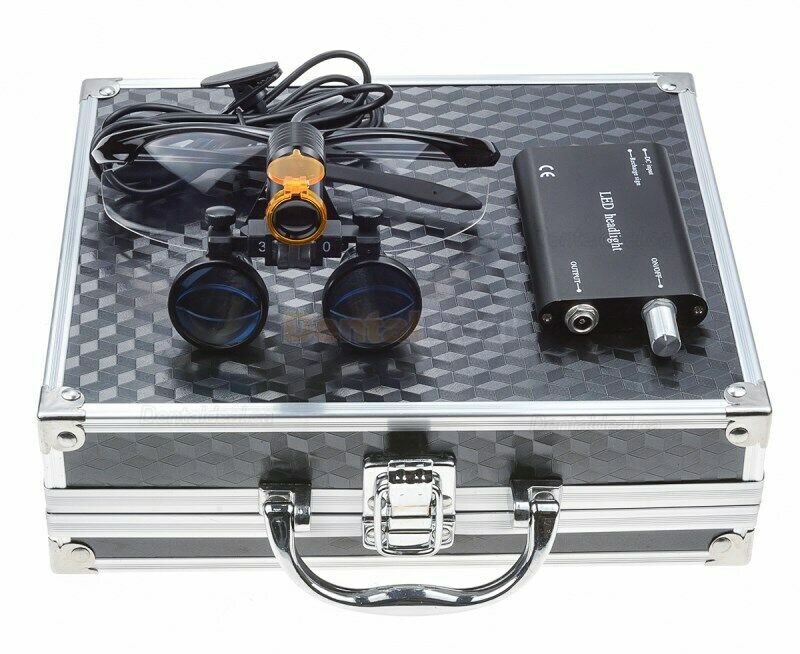 3.5X Dental Surgical Loupe + 5W LED Headlight with Filter + Aluminum Box