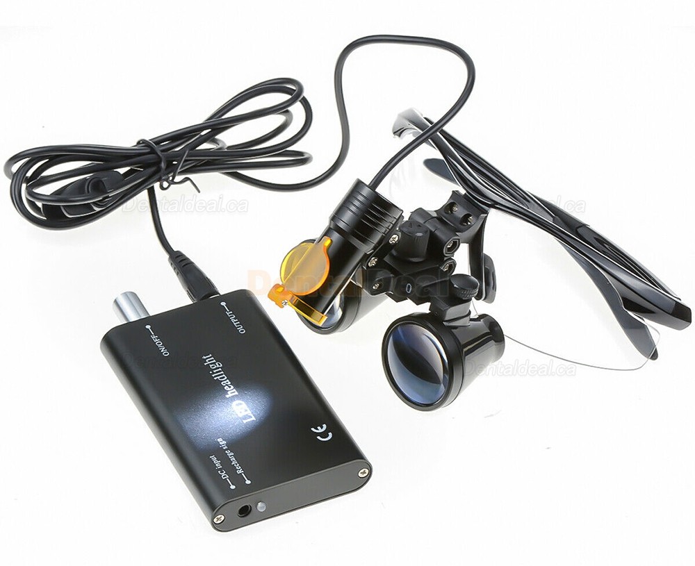 3.5X Dental Surgical Loupe + 5W LED Headlight with Filter + Aluminum Box