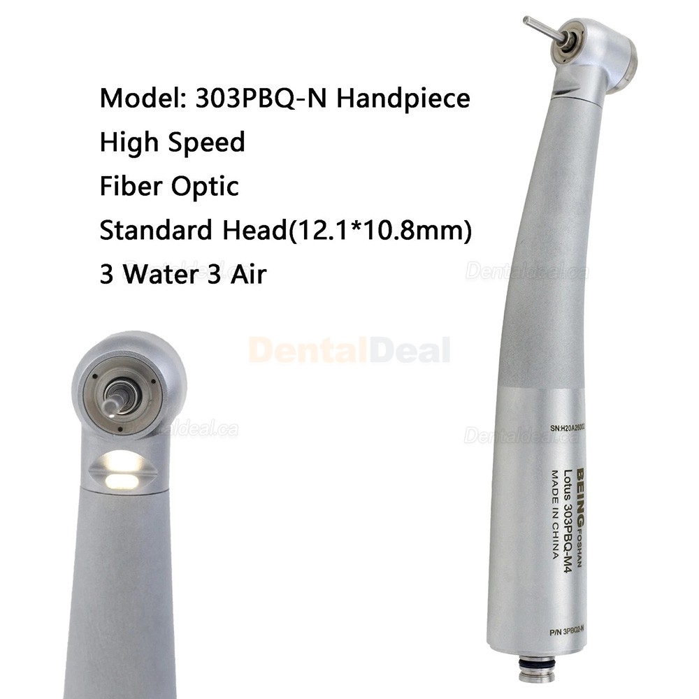 BEING 303PQ-N / 303PBQ-N Dental Fiber Optic Turbine Handpiece Fit NSK Coupling 4 / 6 Hole