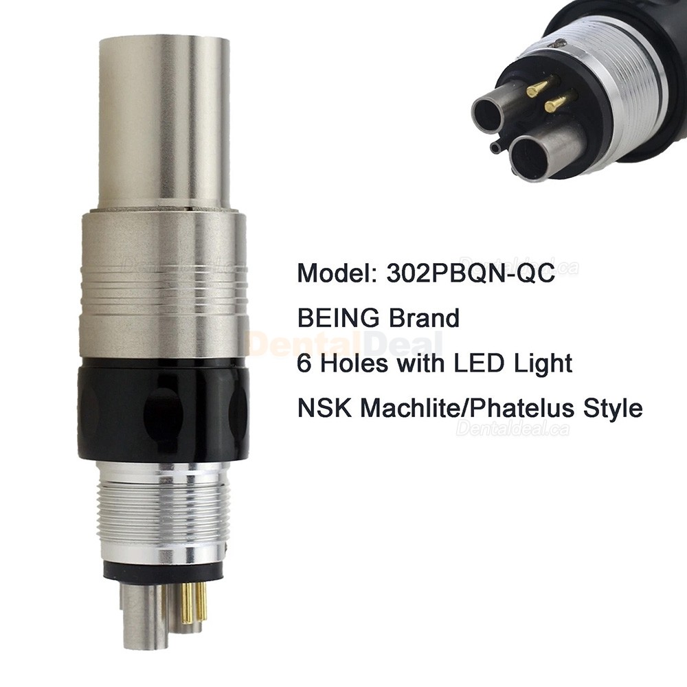 BEING 303PQ-N / 303PBQ-N Dental Fiber Optic Turbine Handpiece Fit NSK Coupling 4 / 6 Hole