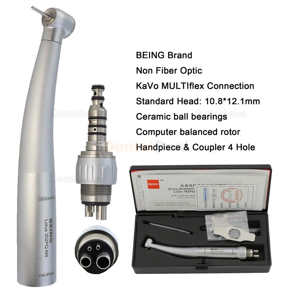 BEING 303PQ/303 PBQ Dental Fiber Optic Turbine Handpiece Fit KaVo MULTIflex Coupling Standard Head