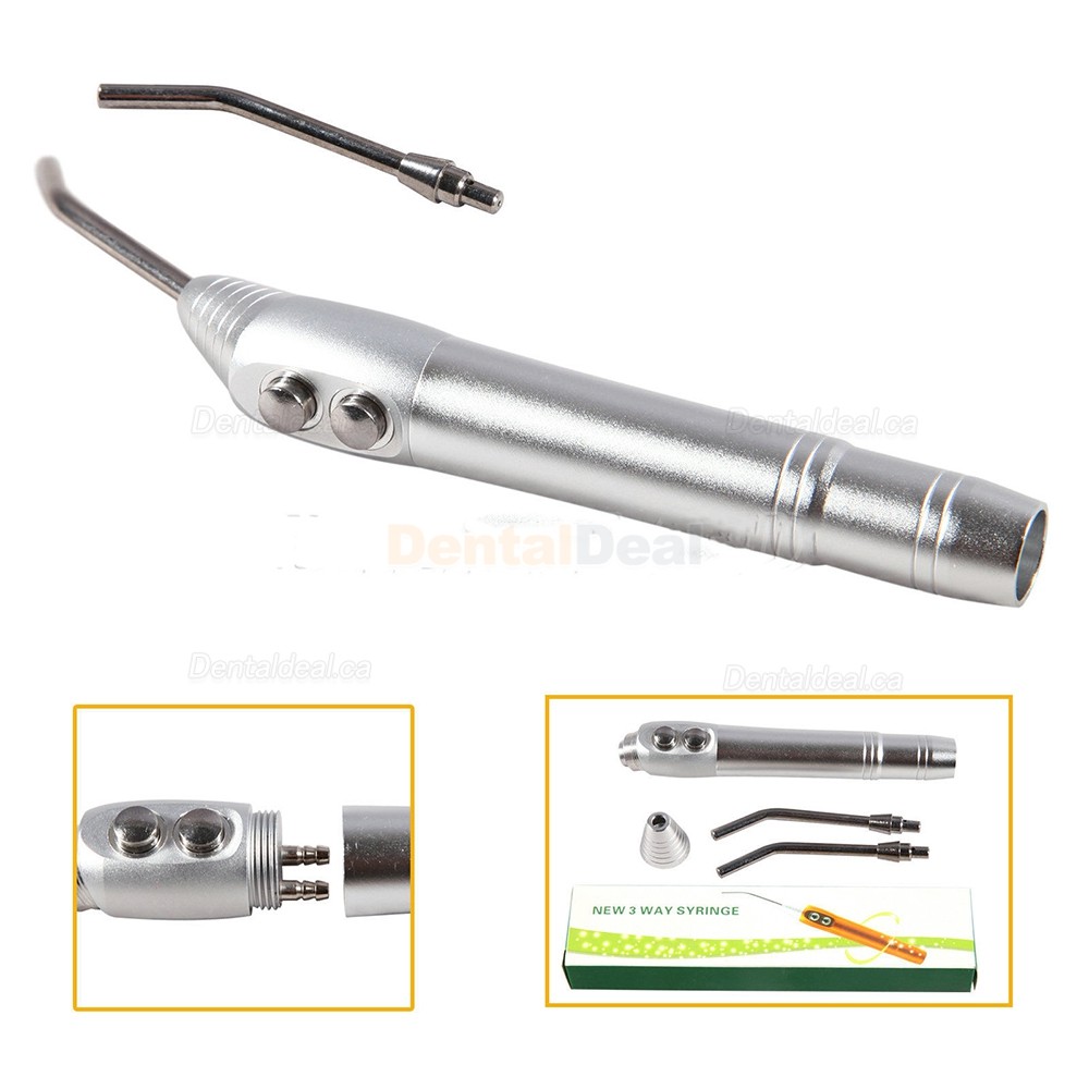 5Pcs Dental Triple Syringe 3 Way Syringe Handpiece Nozzles Tips