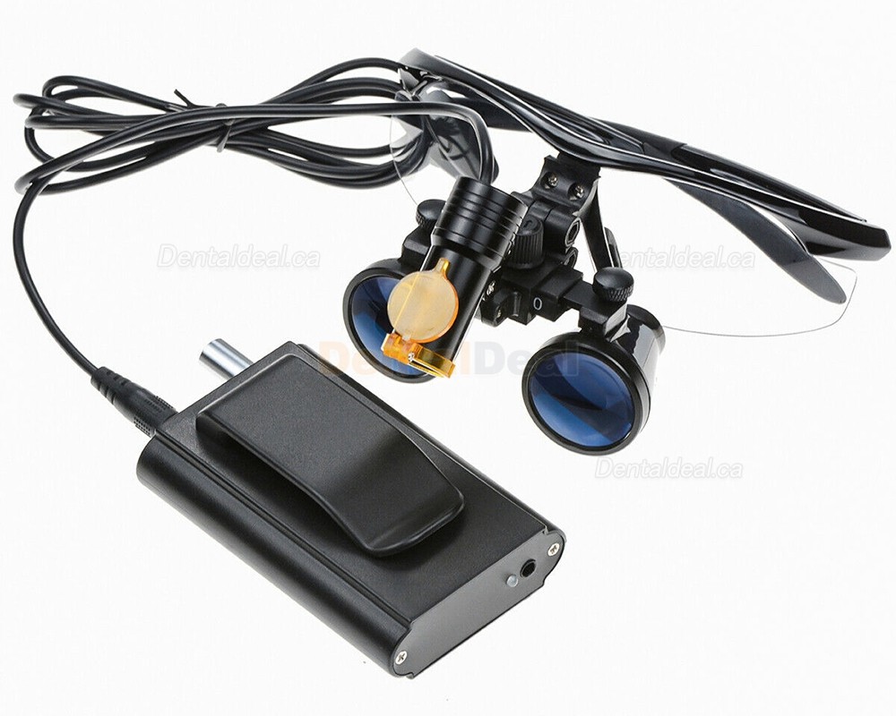 Dental 5W LED Headlight with Filter + 3.5X Surgeon Loupe Black