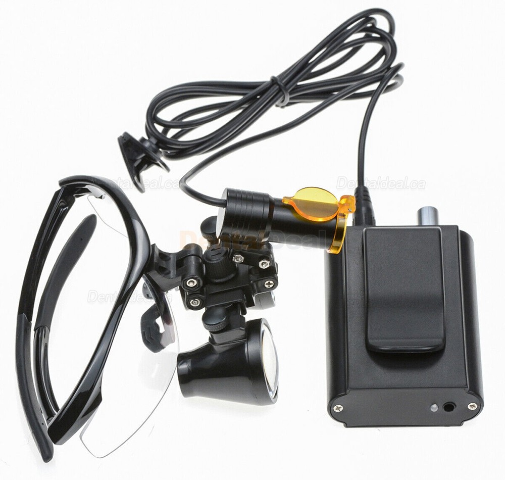 Dental 5W LED Headlight with Filter + 3.5X Surgeon Loupe Black