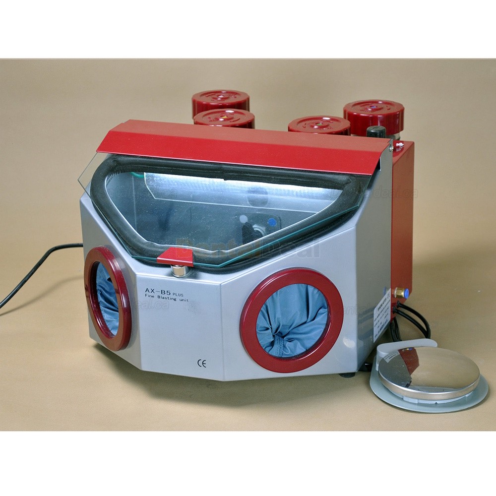 Aixin AX-B5 Dental Lab Sandblasting Unit Sandblaster Machine with Twin Pen & LED Light