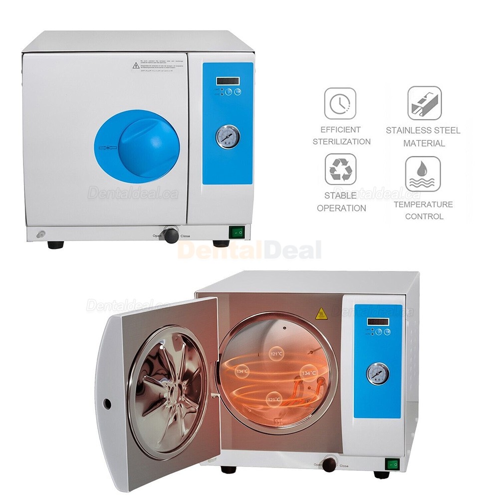 Benchtop Dental 18L Autoclave Steam Sterilizer LED Display E118 Class N