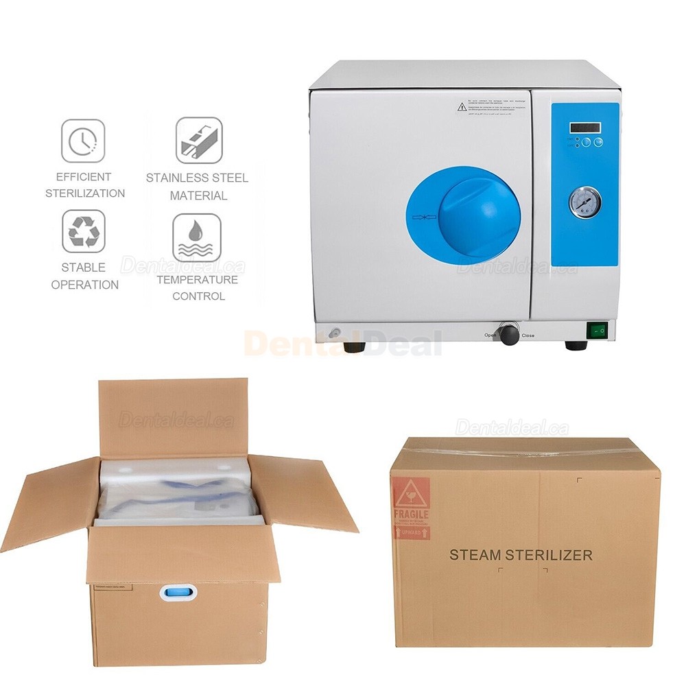 Benchtop Dental 18L Autoclave Steam Sterilizer LED Display E118 Class N