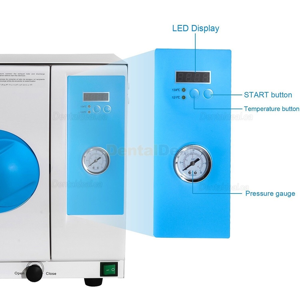 Benchtop Dental 18L Autoclave Steam Sterilizer LED Display E118 Class N
