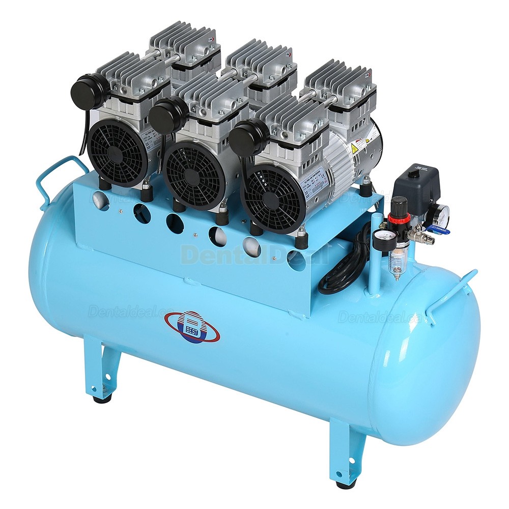 BD-203 90L Dental Lab Meidical Air Compressor Noiseless Oilless 450L/min