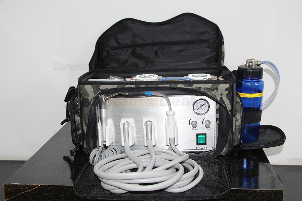 BD-401 Portable Dental Unit Backpack with Compressor + 3-Way Syringe
