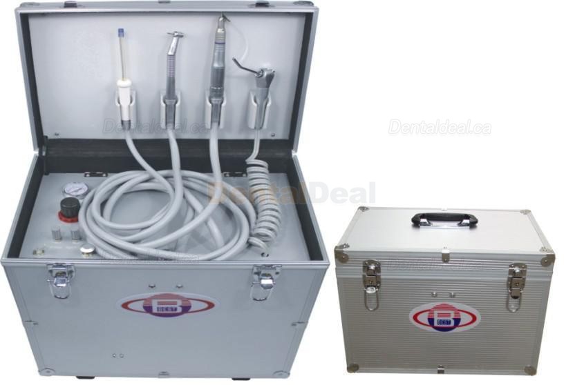 Portable Dental Turbine Unit + Air Compressor +Suction System + Triplex Syringe