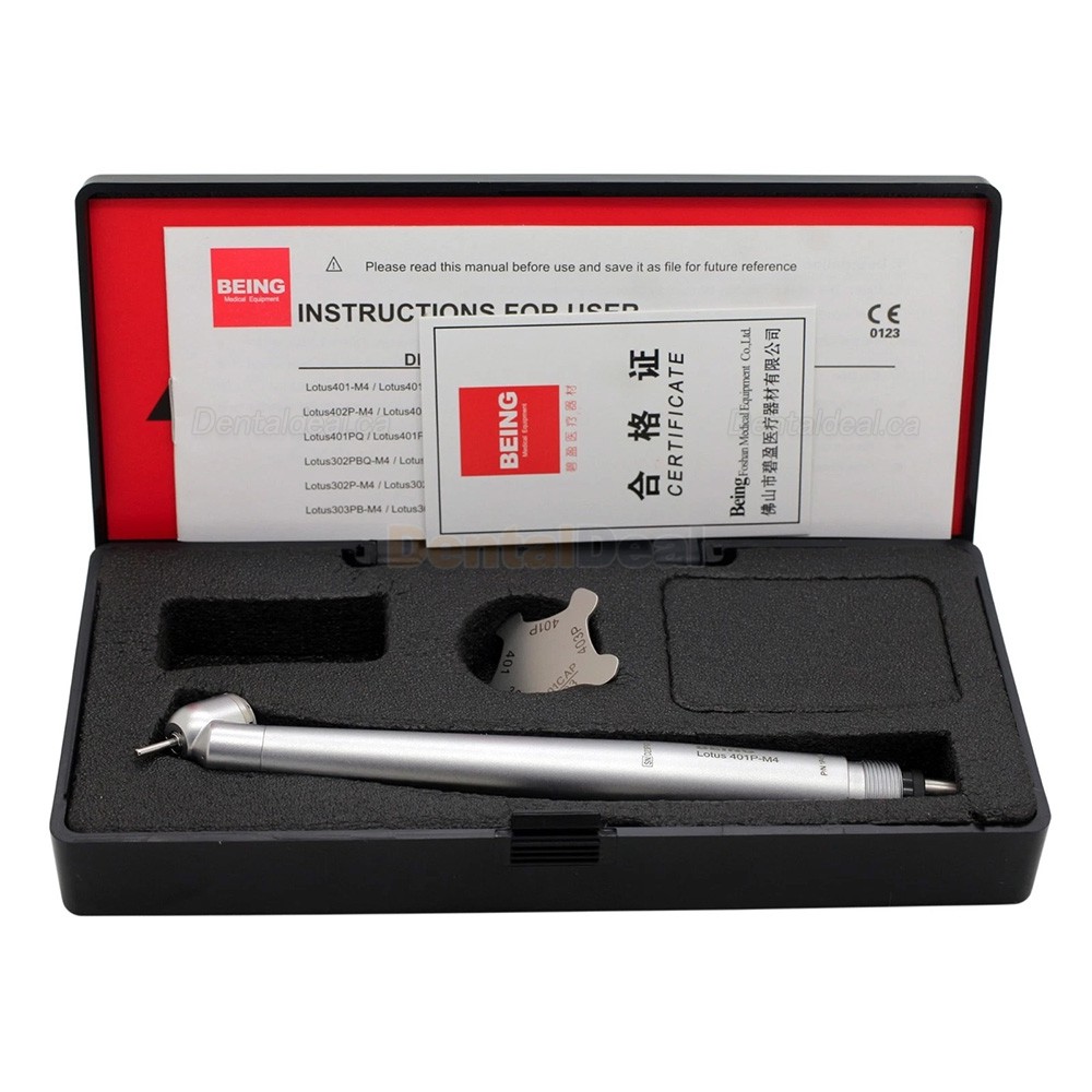 BEING 401P45 Dental 45&deg; Surgical Handpiece with LED E Genreator 4 Hole Standard Head