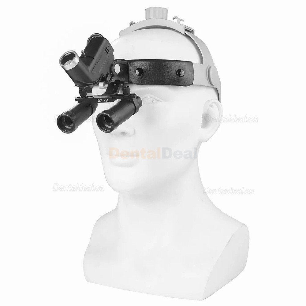 YUYO 4.0X/5.0X/6.0X/8.0X-R Ergonomic Dental Surgical Ergo Loupe + 5W LED Headband Headlight
