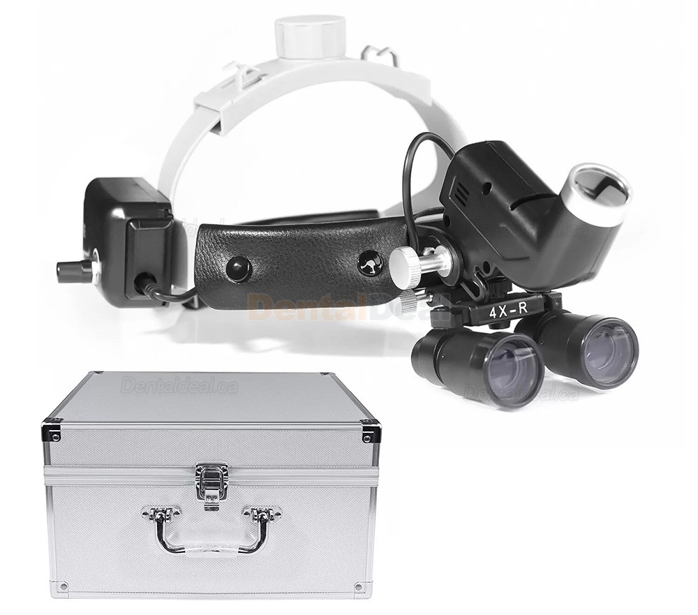 YUYO 4.0X/5.0X/6.0X/8.0X-R Ergonomic Dental Surgical Ergo Loupe + 5W LED Headband Headlight