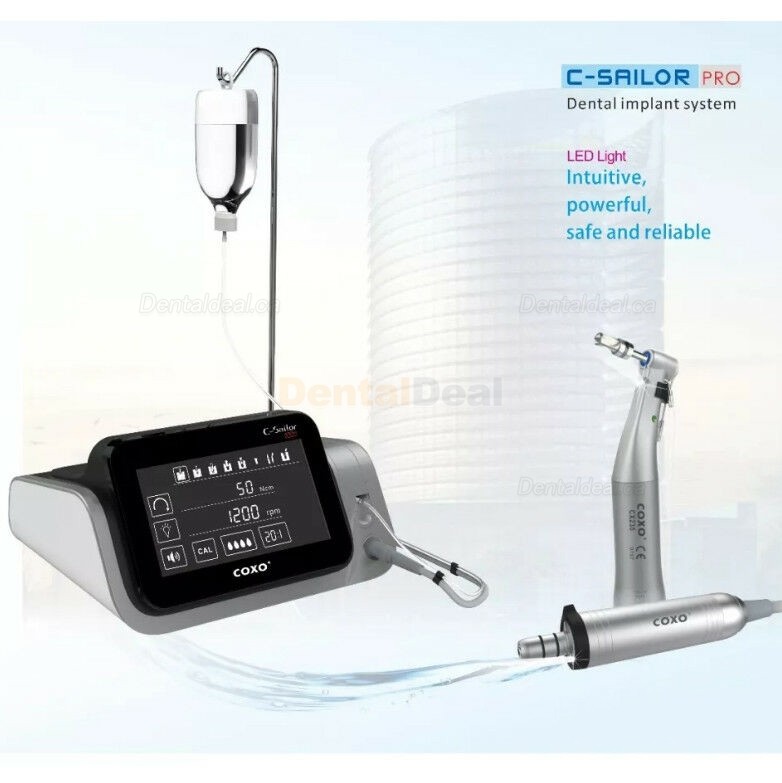 YUSENDENT COXO C-Sailor Pro Dental Implant Surgical Motor with 2Pcs CX235C6-2 LED Contra Angle