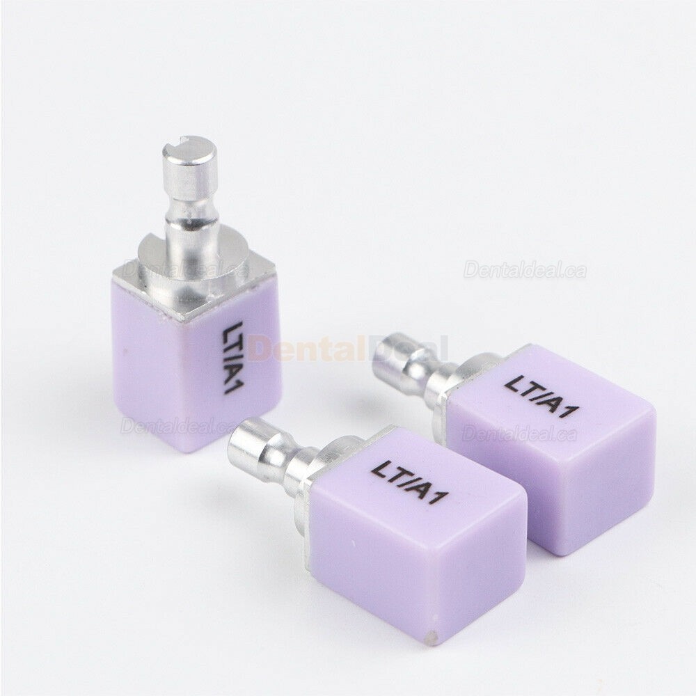 5Pcs C14 HT/LT Dental Lab Lithium Dislicate Glass Ceramic Blocks E-max Cad Cam For Sirona Cerec