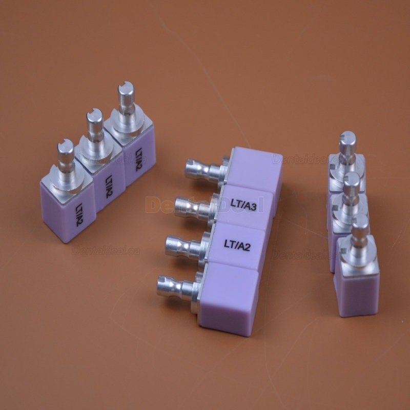 5Pcs C14 HT/LT Dental Lab Lithium Dislicate Glass Ceramic Blocks E-max Cad Cam For Sirona Cerec