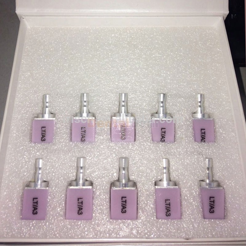 5Pcs C14 LT Cad/Cam Low Translucent Lithium Disilicate Glass Ceramic Block Cad Cam Material