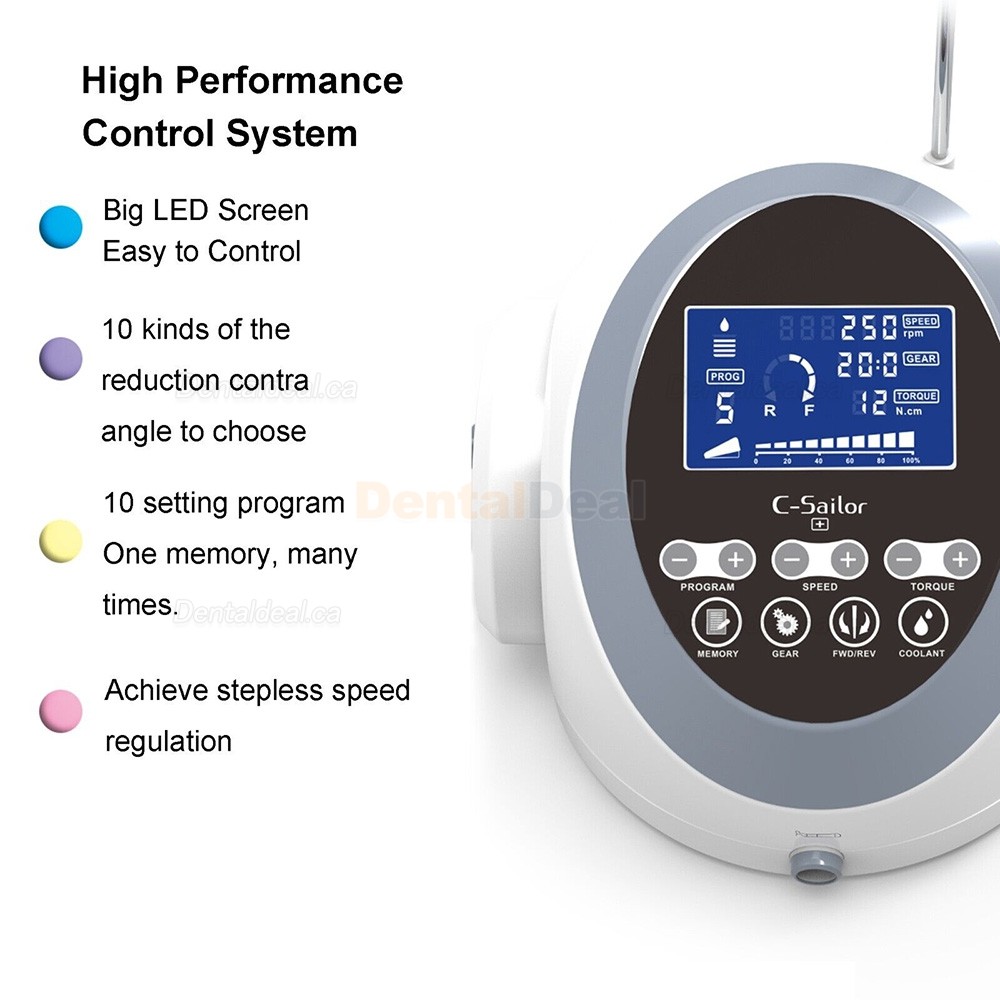 COXO C-Sailor+ Brushless Dental Implant Machine with 20:1 Contra Angle