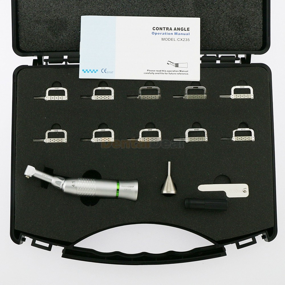 YUSENDENT COXO CX235 C3-11 Dental Orthodontic Contra Angle 4:1 IPR Handpiece Kit
