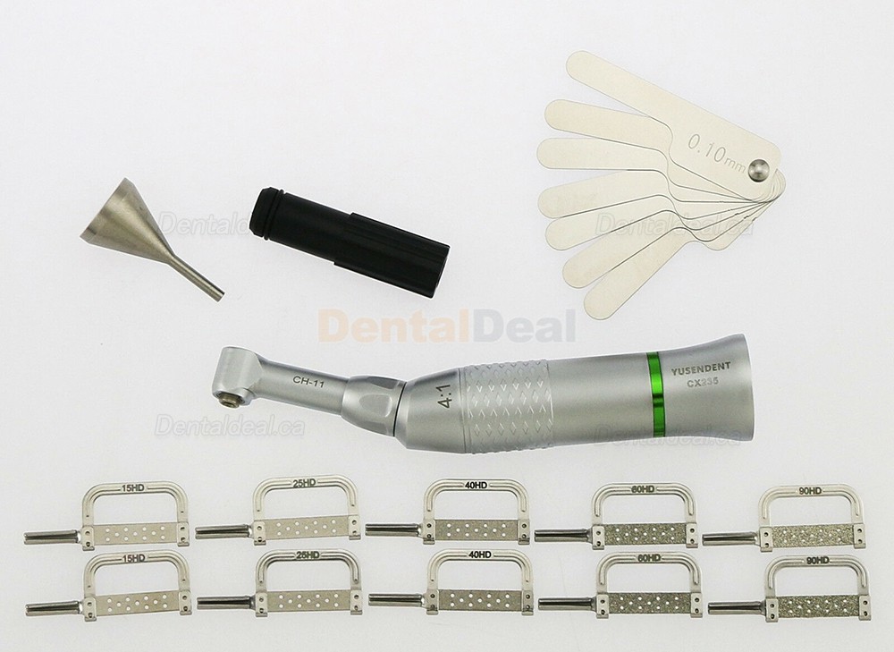 YUSENDENT COXO CX235 C3-11 Dental Orthodontic Contra Angle 4:1 IPR Handpiece Kit